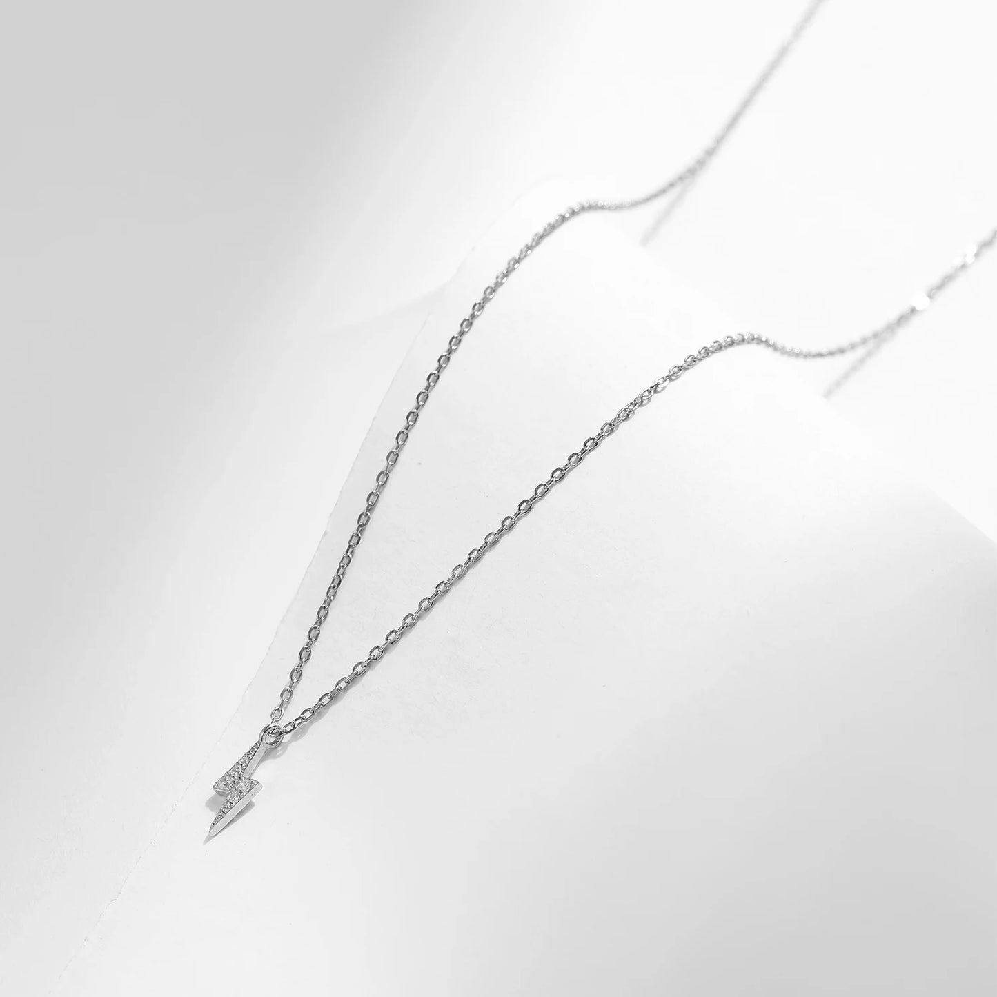 Women’s Lightning Bolt Necklace in 925 Sterling Silver