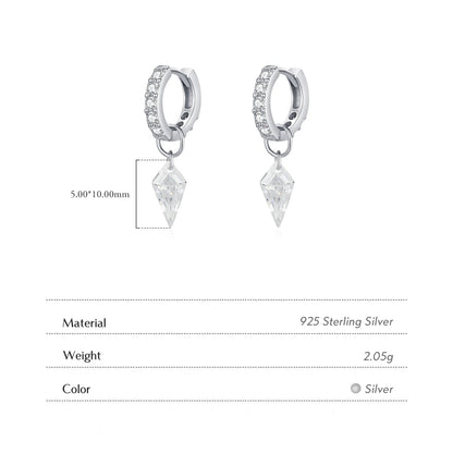 Women’s Geometric Hoop Earrings in 925 Sterling Silver