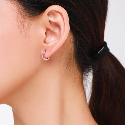 Women’s Open Heart Earrings in 925 Sterling Silver