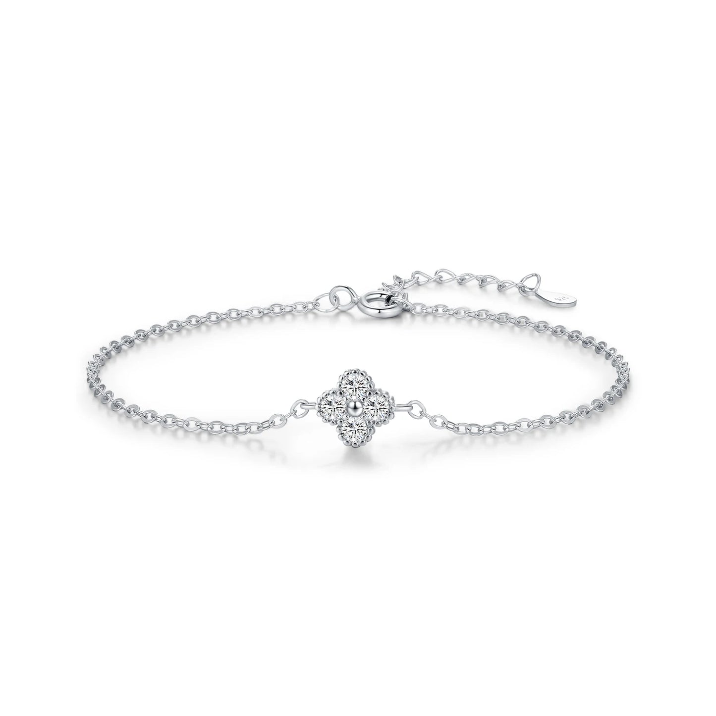 Women’s Flower Bracelet in 925 Sterling Silver