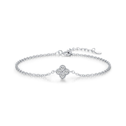 Women’s Flower Bracelet in 925 Sterling Silver