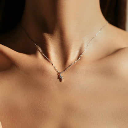 Women’s Lightning Bolt Necklace in 925 Sterling Silver