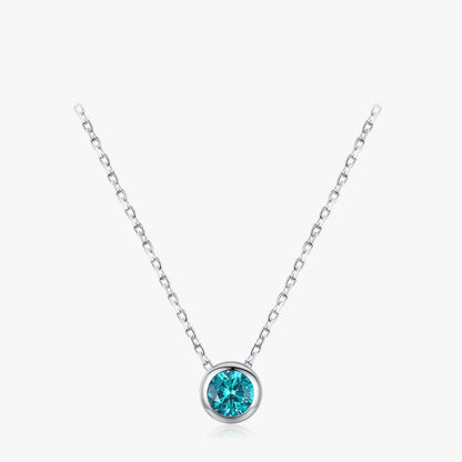 Women’s Blue Stone Necklace 925 Sterling Silver