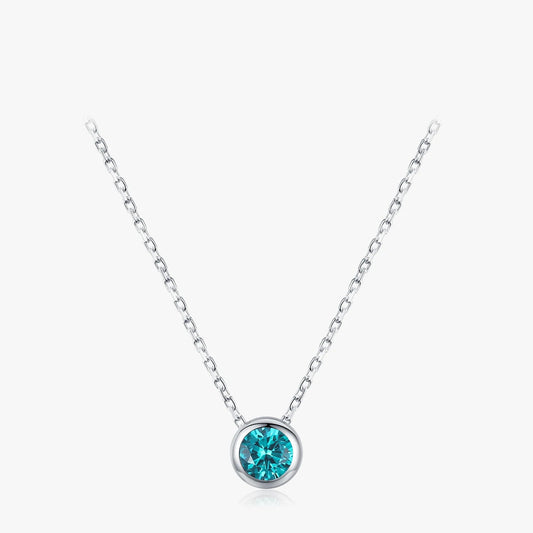 Women’s Blue Stone Necklace 925 Sterling Silver