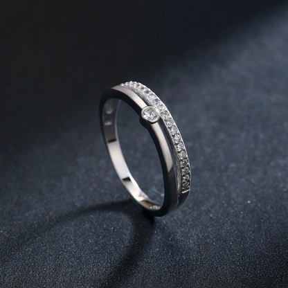 Women’s Minimalist Pavé Ring in 925 Sterling Silver