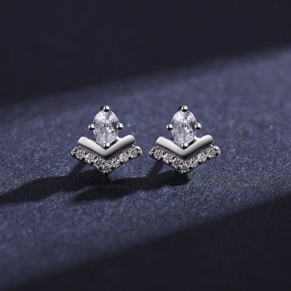 Women’s Paved Teardrop Earrings in 925 Sterling Silver