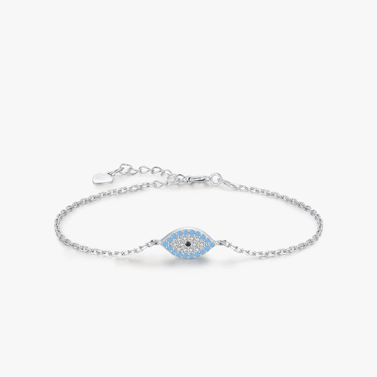 Women’s Blue Evil Eye Bracelet in 925 Sterling Silver