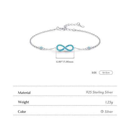 Women’s Infinite Love Bracelet in 925 Sterling Silver