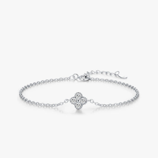 Women’s Flower Bracelet in 925 Sterling Silver