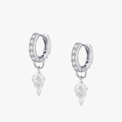 Women’s Geometric Hoop Earrings in 925 Sterling Silver