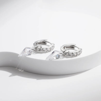 Women’s Geometric Hoop Earrings in 925 Sterling Silver