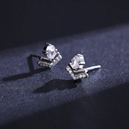 Women’s Paved Teardrop Earrings in 925 Sterling Silver