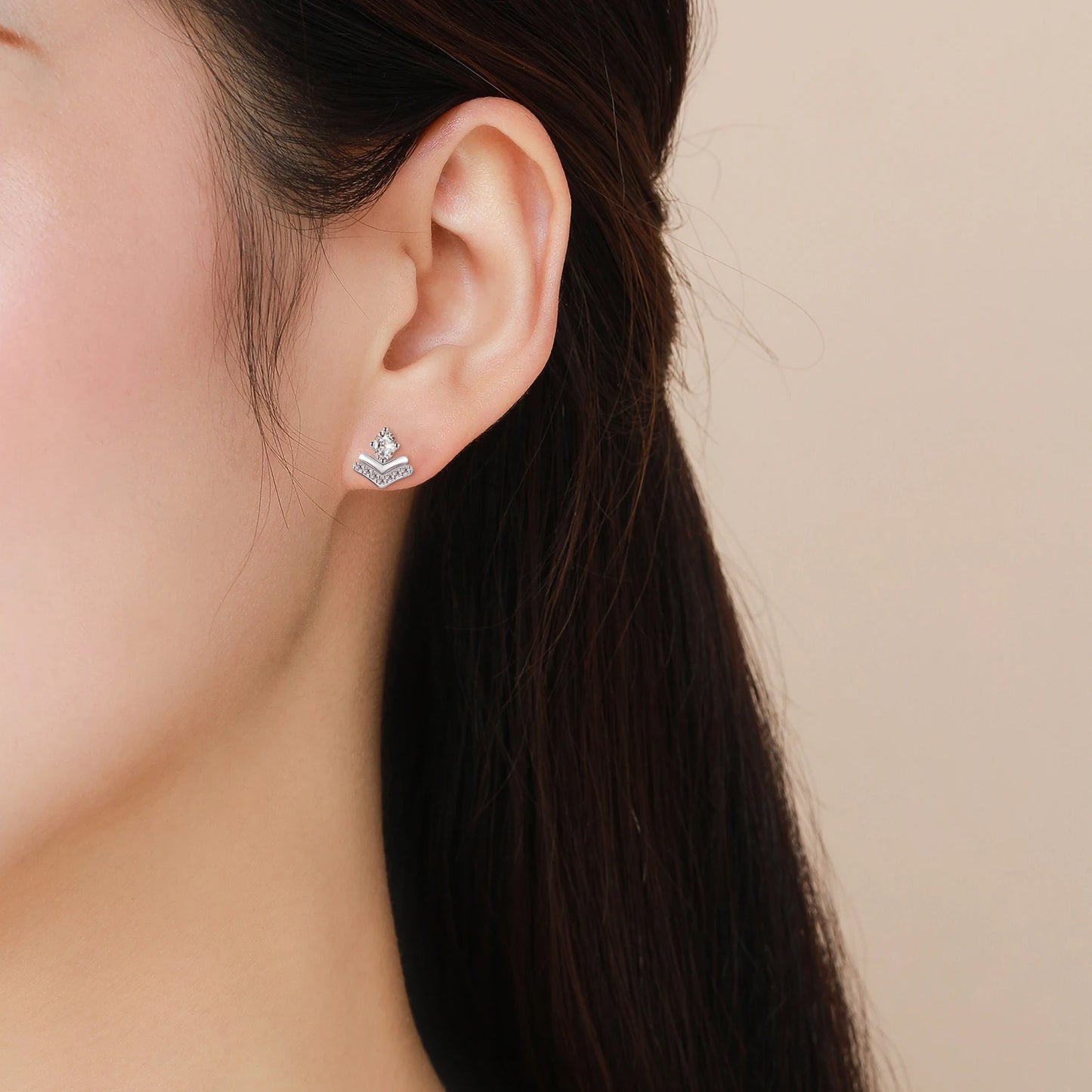 Women’s Paved Teardrop Earrings in 925 Sterling Silver