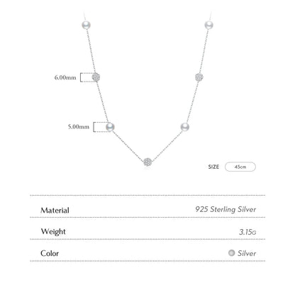 Women’s Geometric Necklace in 925 Sterling Silver